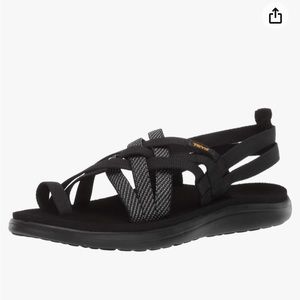 Teva Voya Strappy Sandal in Black